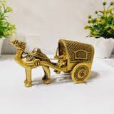 Brass Camel Cart Home Decor