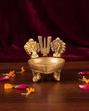 Brass Shank Chakra Diya