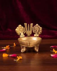 Brass Shank Chakra Diya