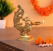 Brass Peocock Diya