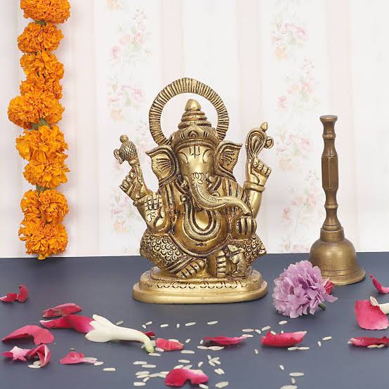 Brass God Ganesh  Idol