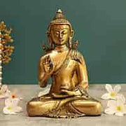 Brass Buddha in Mudra Idol
