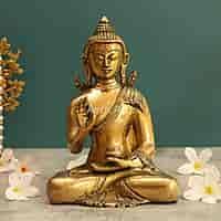 Brass Buddha in Mudra Idol