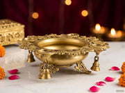 Brass Traditional Uruli with Diya and Bells
