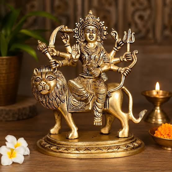 Brass Goddess Durga Maa Statue