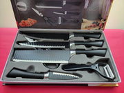 EREASTHQS BLACK KNIFE SET 5PCS