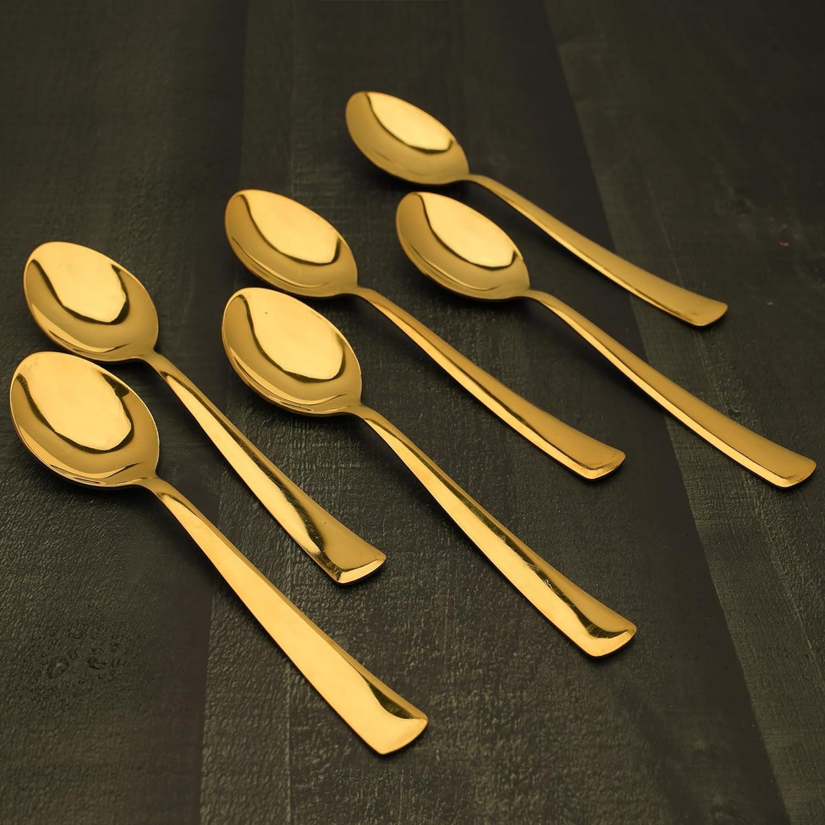 GOLD PVD DESSERT SPOON 6PCS