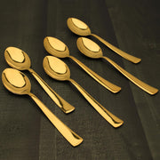 GOLD PVD DESSERT SPOON 6PCS