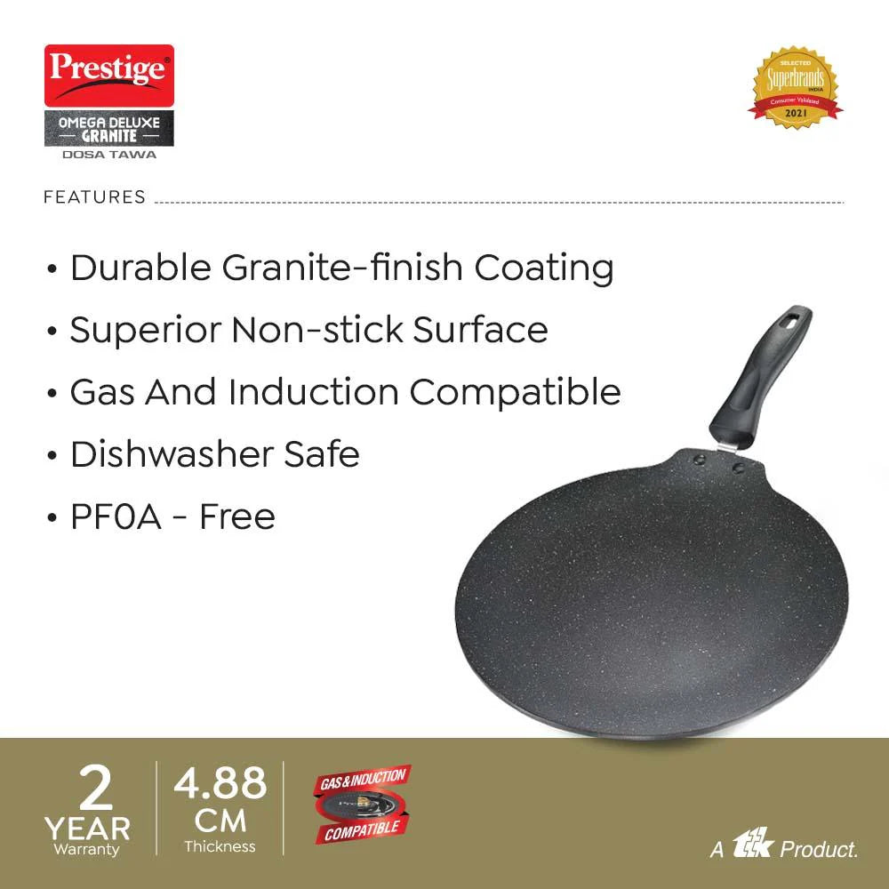 Prestige Omega Deluxe Granite Flat Dosa Tawa 30cm