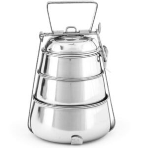 3 Tier / Container Airtight Leak Proof Stainless Steel Indian Tiffin Lunch  Box, School Office Use